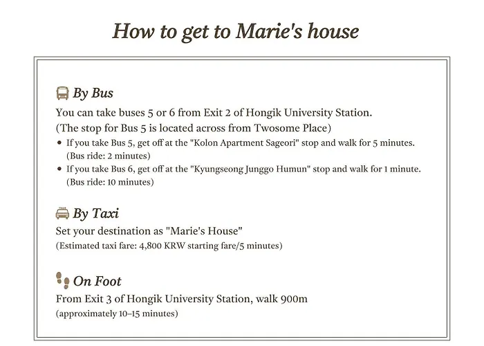 Marie's House 202 Hongdae 3*