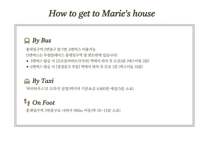 Marie's House 202 Hongdae 3*